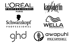 Wella, Kapyderm, Schwarzkopf, L'Oreal, Awapuhi, Paul Mitchell, ghd